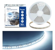 Светодиодная лента Feron 16W/m 180LED/m 2835SMD 6000К 30M LS502 53091