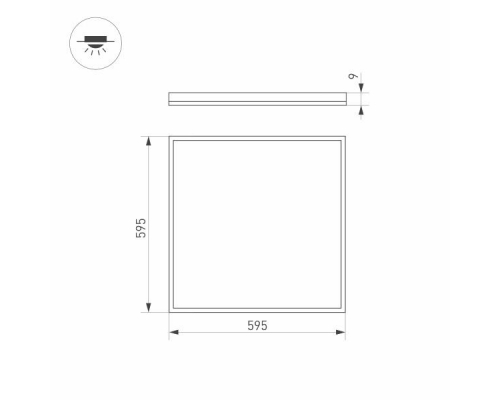 Светодиодная панель Arlight DL-Intenso-S600x600-40W Warm3000 032811