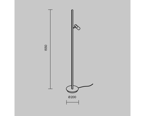 Торшер Maytoni Modern Thin MOD395FL-L28BS3K