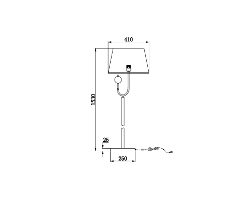 Торшер Vele Luce Fabio VL1933F01