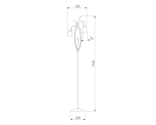 Торшер Eurosvet 22080/2F хром