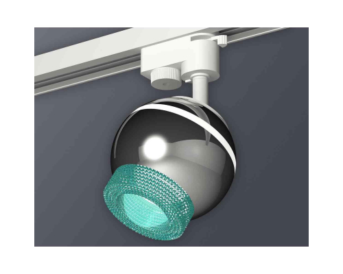 Комплект трекового светильника Ambrella light Track System XT1104004 PSL/BL серебро полированное/голубой (A2520, C1104, N7194)