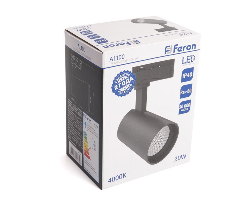Трековый светодиодный светильник Feron AL100 41606