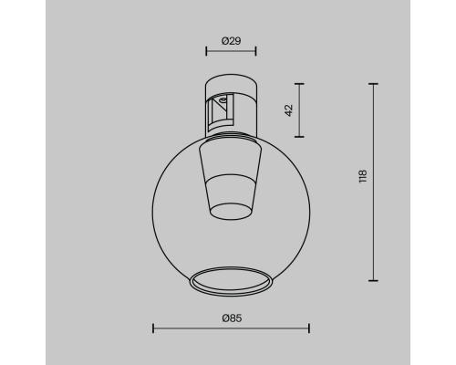 Трековый светильник Maytoni Technical TR148-1-3W4K-PT