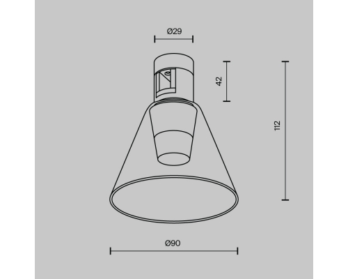Трековый светильник Maytoni Technical TR147-1-3W3K-PT