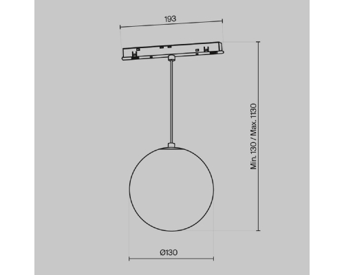 Трековый подвесной светодиодный светильник Maytoni Technical Exility Luna TR039-2-5W3K-W