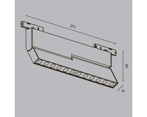 Трековый светодиодный светильник Maytoni Technical Levity Points Rot TR194-1-12W2.7K-M-B
