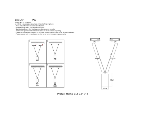 Трековый светильник Crystal Lux CLT 0.31 014 BS
