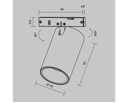 Трековый светильник Maytoni Technical Focus Led TR187-1-9W3K-M-BBS