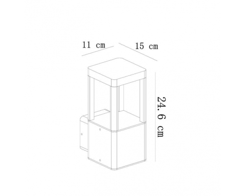 Уличный настенный светодиодный светильник Arte Lamp Pherkad A2726AL-1BK
