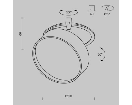 Встраиваемый светодиодный спот Maytoni Technical Onda DL024-18W4K-W