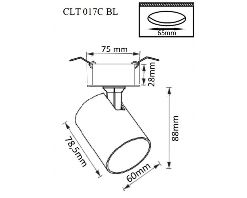 Встраиваемый спот Crystal Lux CLT 017C WH