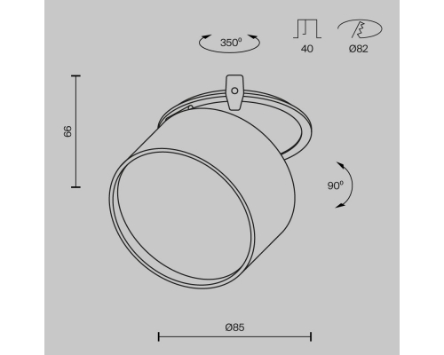Встраиваемый светодиодный спот Maytoni Technical Onda DL024-12W3K-BMG
