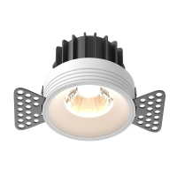 Встраиваемый светодиодный светильник Maytoni Round DL058-12W3K-TRS-W