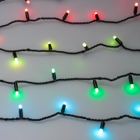 Уличная светодиодная гирлянда Ardecoled нить 230V разноцветная ARD-String-Classic-10000-Black-95Led-Milk-Live RGBW-DMX 031747