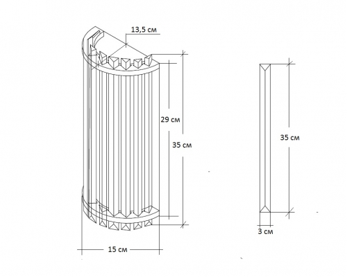 Бра Garda Decor LLOYD 62GDW-D007K5B/350