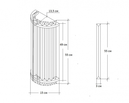 Бра Garda Decor LLOYD 62GDW-D007K5B/550