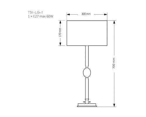Настольная лампа Kutek Mood Tivoli TIV-LG-1 (N)