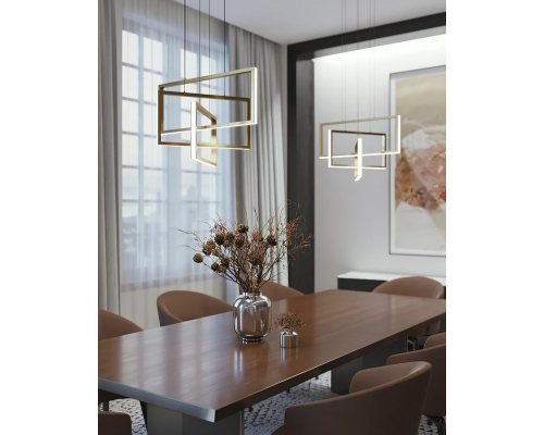 Прямоугольная золотая люстра LH Mirror Home Ульрих LHLCH170723XNP