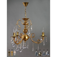 Люстра Ambiente Alicante 8888/3 AB Leaf crystal