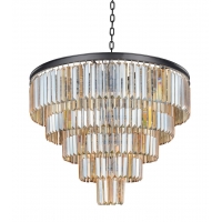 Люстра MAK-interior Odeon 5 Rings amberWTL1943-19BK-GR-AM