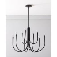 Чёрная люстра Louvre Home Свуп LHLCH240124XNP