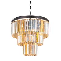 Люстра MAK-interior Odeon 3 Rings amber WTL1943-6BK-GR-AM