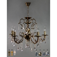 Люстра Ambiente alicante 8888/5 PB Leaf crystal