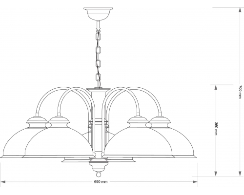 Люстра Kutek LIDO LID-ZW-5(P)