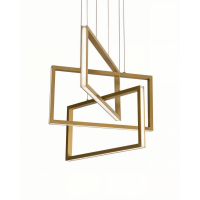 Прямоугольная золотая люстра LH Mirror Home Ульрих LHLCH170723XNP