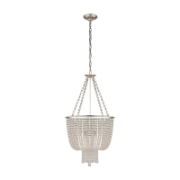 Серебряная люстра “Карла” со стеклянными бусами JJ10987-4DB