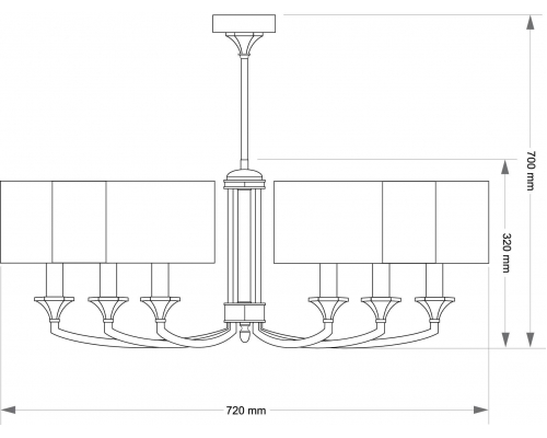 Люстра Kutek DECOR ABAZUR DEC-ZW-6(P/A)