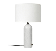 Настольная лампа “Эдвин” из белого мрамора с белым абажуром LH Mirror Home E27 40W LTL184134MGI