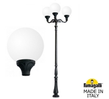 Парковый фонарь FUMAGALLI TABOR ADAM/GLOBE 400 2L черный, бежевый G40.205.M30.AYE27
