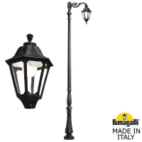Парковый фонарь FUMAGALLI HOREB ADAM/NOEMI 1L черный, прозрачный E35.208.M10.AXH27