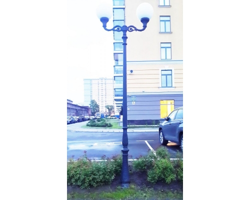 Парковый фонарь FUMAGALLI HOREB ADAM/GLOBE 400 2L черный, бежевый G40.208.M20.AYE27