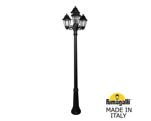 Садовый светильник-столб FUMAGALLI ANNA черный, прозрачный E22.157.S31.AXF1R