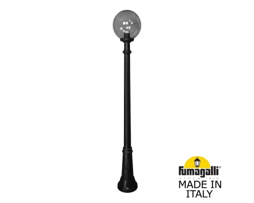 Садовый светильник-столб FUMAGALLI GLOBE 300 черный, дымчатый G30.156.000.AZF1R
