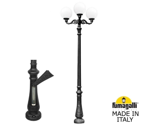 Парковый фонарь Fumagalli GLOBE 300 черный, бежевый G30.202.M30.AYF1R