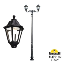 Парковый фонарь FUMAGALLI HOREB ADAM/NOEMI 2L черный, прозрачный E35.208.M20.AXH27