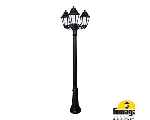 Садовый светильник-столб FUMAGALLI ANNA черный, бежевый E22.156.S30.AYF1R