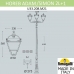 Парковый фонарь FUMAGALLI HOREB ADAM/SIMON 2L+1 черный, прозрачный U33.208.M21.AXH27