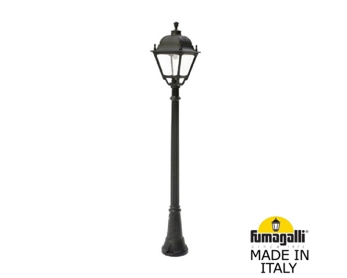 Садово-парковый фонарь Fumagalli SIMON черный, прозрачный U33.158.000.AXH27