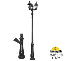 Парковый фонарь FUMAGALLI NEBO BISSO/RUT 3L черный, прозрачный E26.202.S30.AXF1R