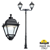 Парковый фонарь FUMAGALLI TABOR ADAM/SIMON 2L черный, прозрачный U33.205.M20.AXH27