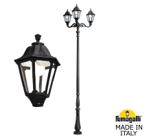 Парковый фонарь FUMAGALLI HOREB ADAM/NOEMI 3L черный, прозрачный E35.208.M30.AXH27