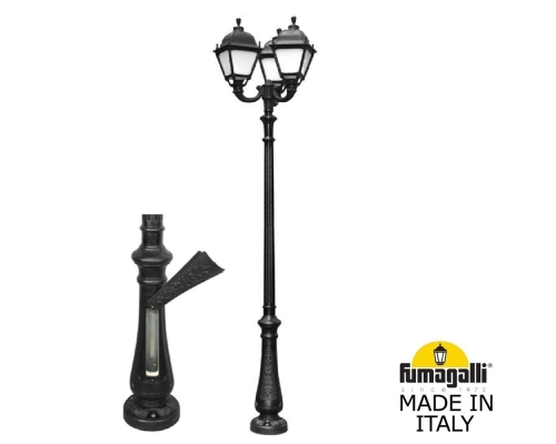 Парковый фонарь Fumagalli SIMON черный, бежевый U33.202.R30.AYH27