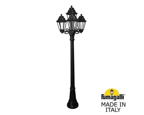 Садовый светильник-столб FUMAGALLI ANNA черный, прозрачный E22.158.S31.AXF1R