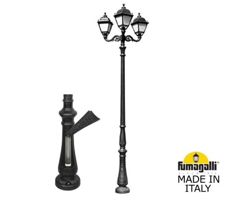 Парковый фонарь Fumagalli SIMON черный, бежевый U33.205.M30.AYH27