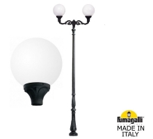 Парковый фонарь FUMAGALLI HOREB ADAM/GLOBE 400 2L черный, бежевый G40.208.M20.AYE27